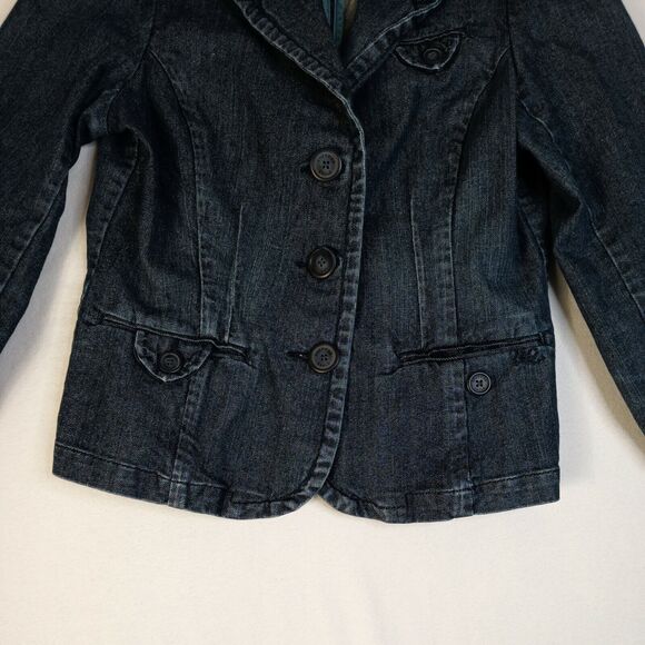 American Eagle Outfitters Stretch Size Medium Blue Jean Jacket - Picture 3 of 12